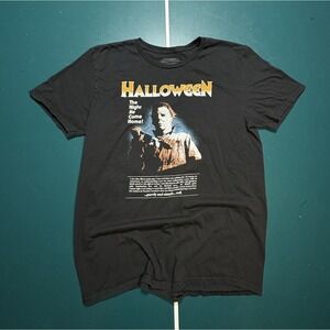 Michael‎ Myers T Shirt Men's Medium Black The Night He Came Home Halloween Tee